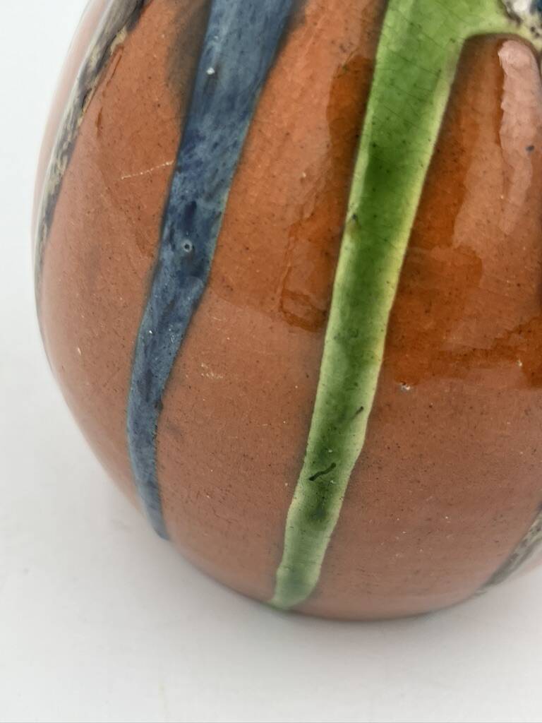 Set of 4 Flemish art nouveau stoneware