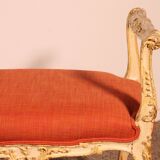 Small Polychrome Wooden Bench - 19th Century
