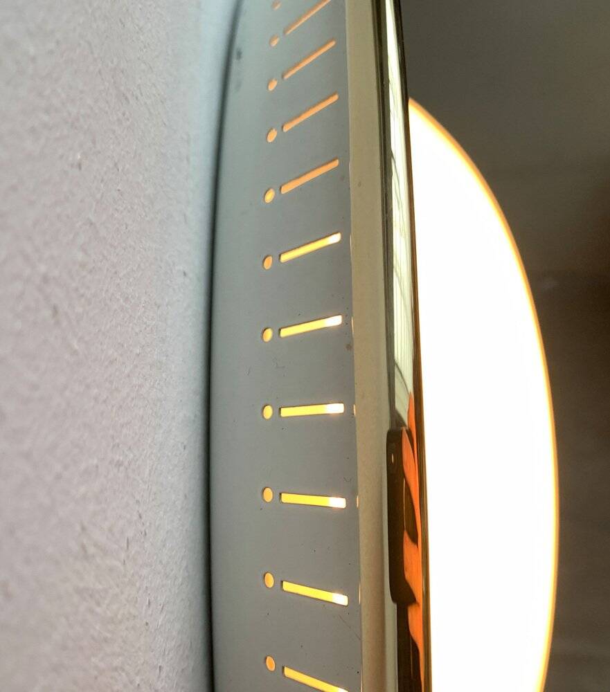 Metal and glass ceiling light in mid-century style, 1960s.