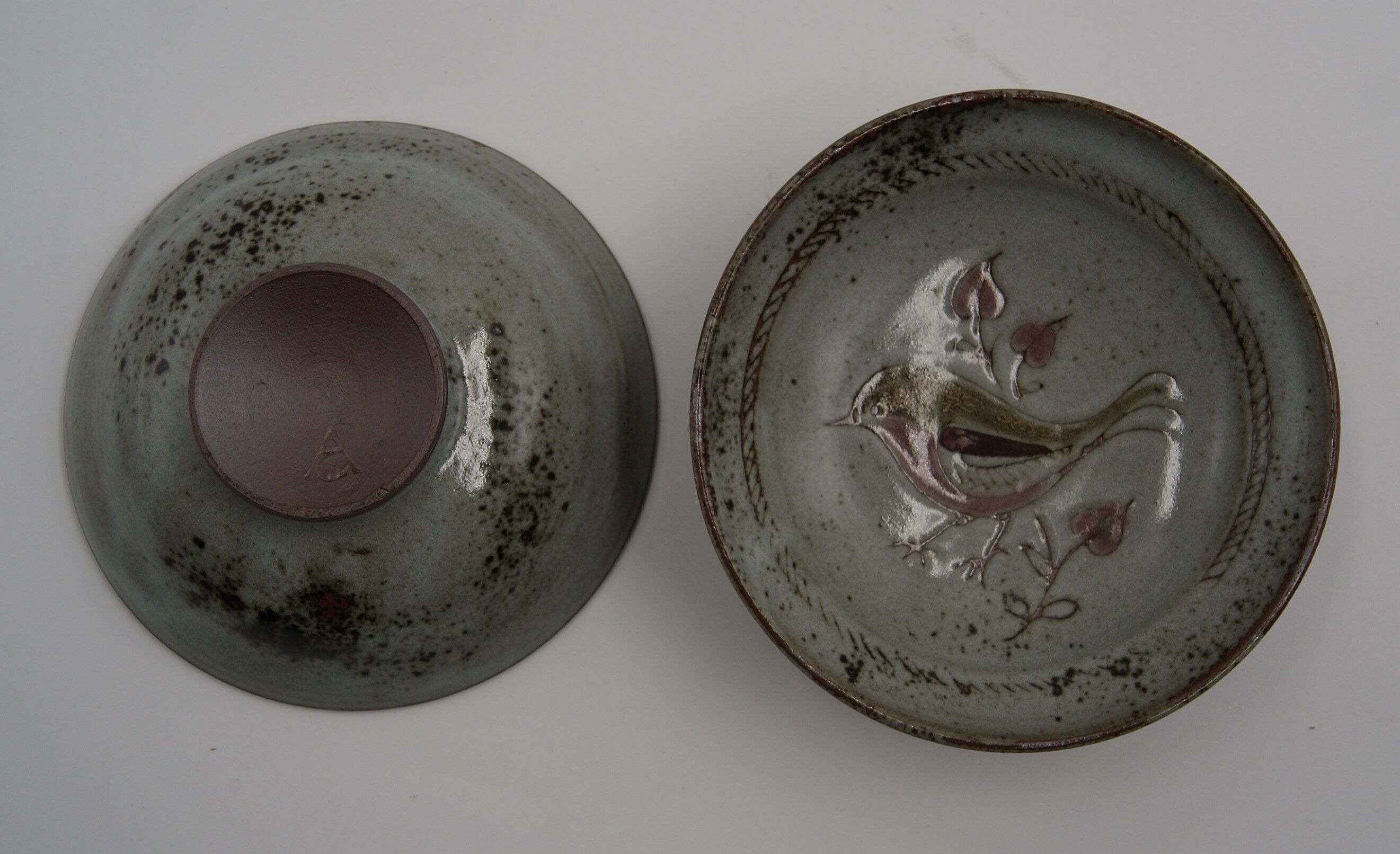 Duo cut sandstone birds ATCH vintage