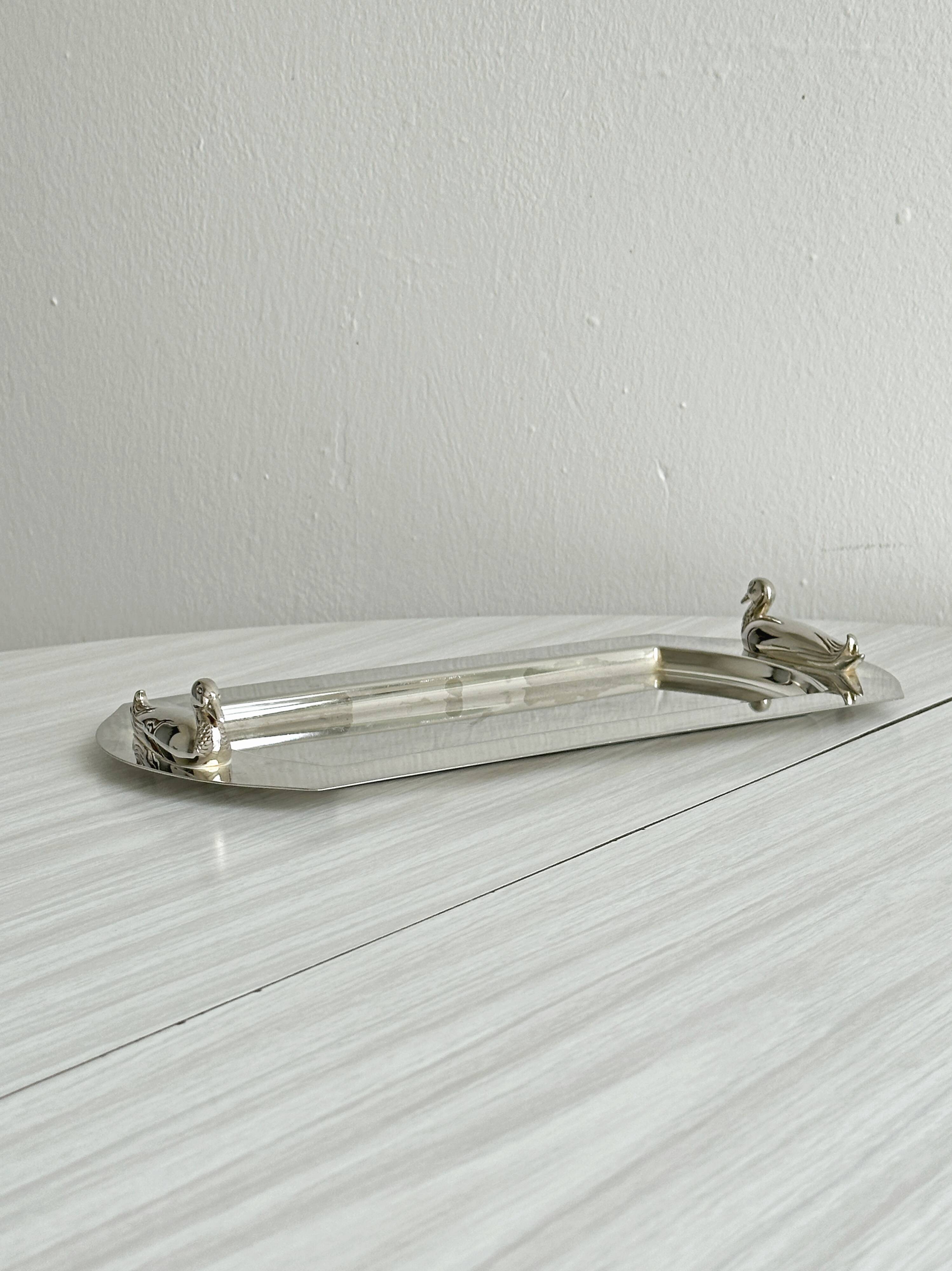 Plateau rectangulaire en métal inox léger