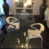 Glass dining table Roche Bobois model DIAPO