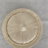Sugar saucier sarreguemines ivory with gadroons