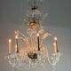 Colorless murano glass chandelier 8 arms of light circa 1890