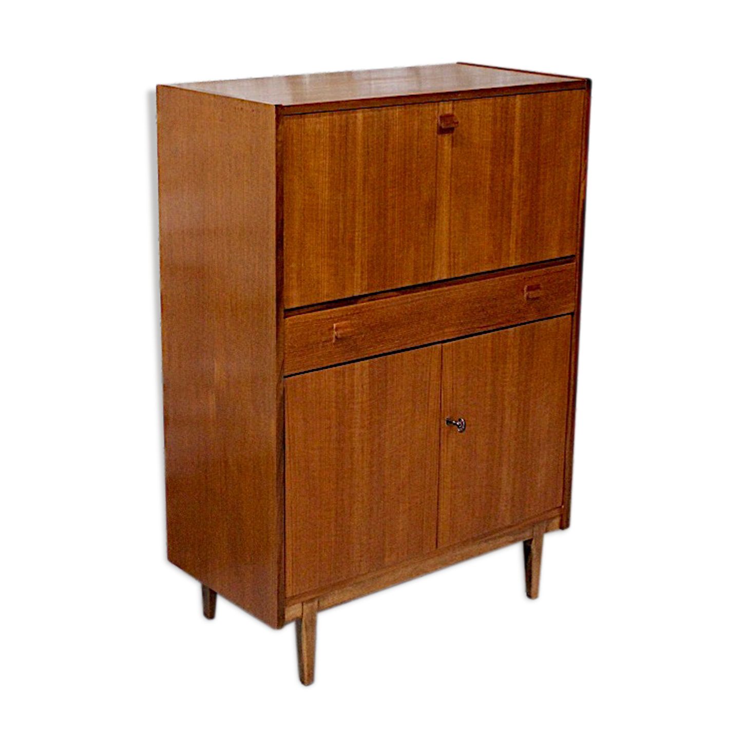Scandinavian style vintage secretary in teak
