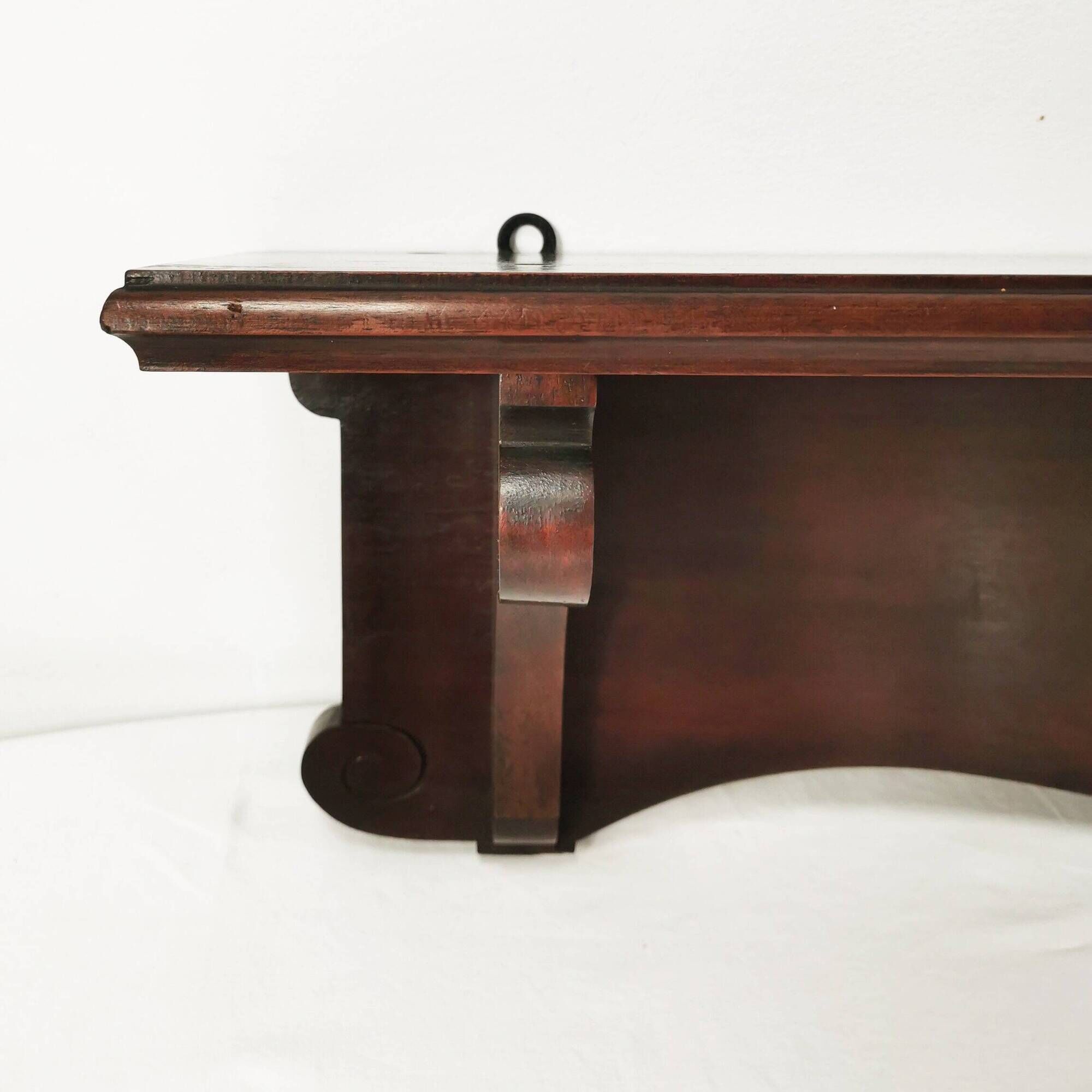 Art Nouveau mahogany shelf, Denmark 1930s.