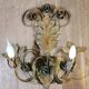 Pair of old Florentine wrought iron wall lights bellina illumina