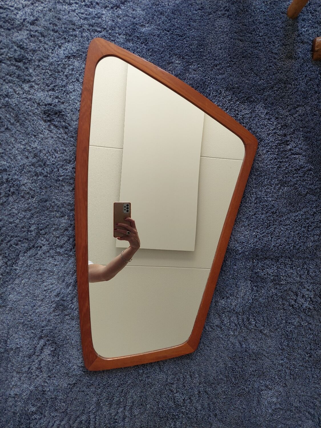 Miroir en teck asymétrique danois