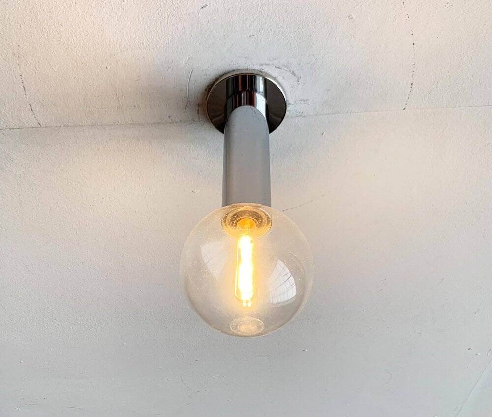 German vintage ceiling lamp Space Age by Motoko Ishii for Staff, 1970s, set of 2