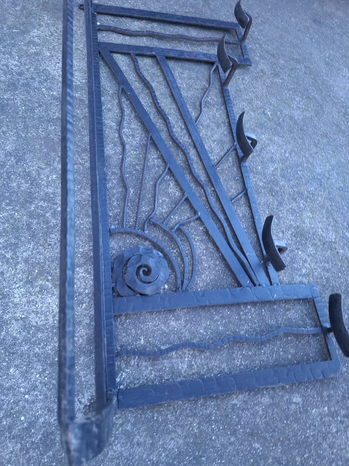 Art Deco wall coat rack