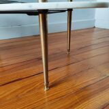 Vintage 1960 glass and marble coffee table