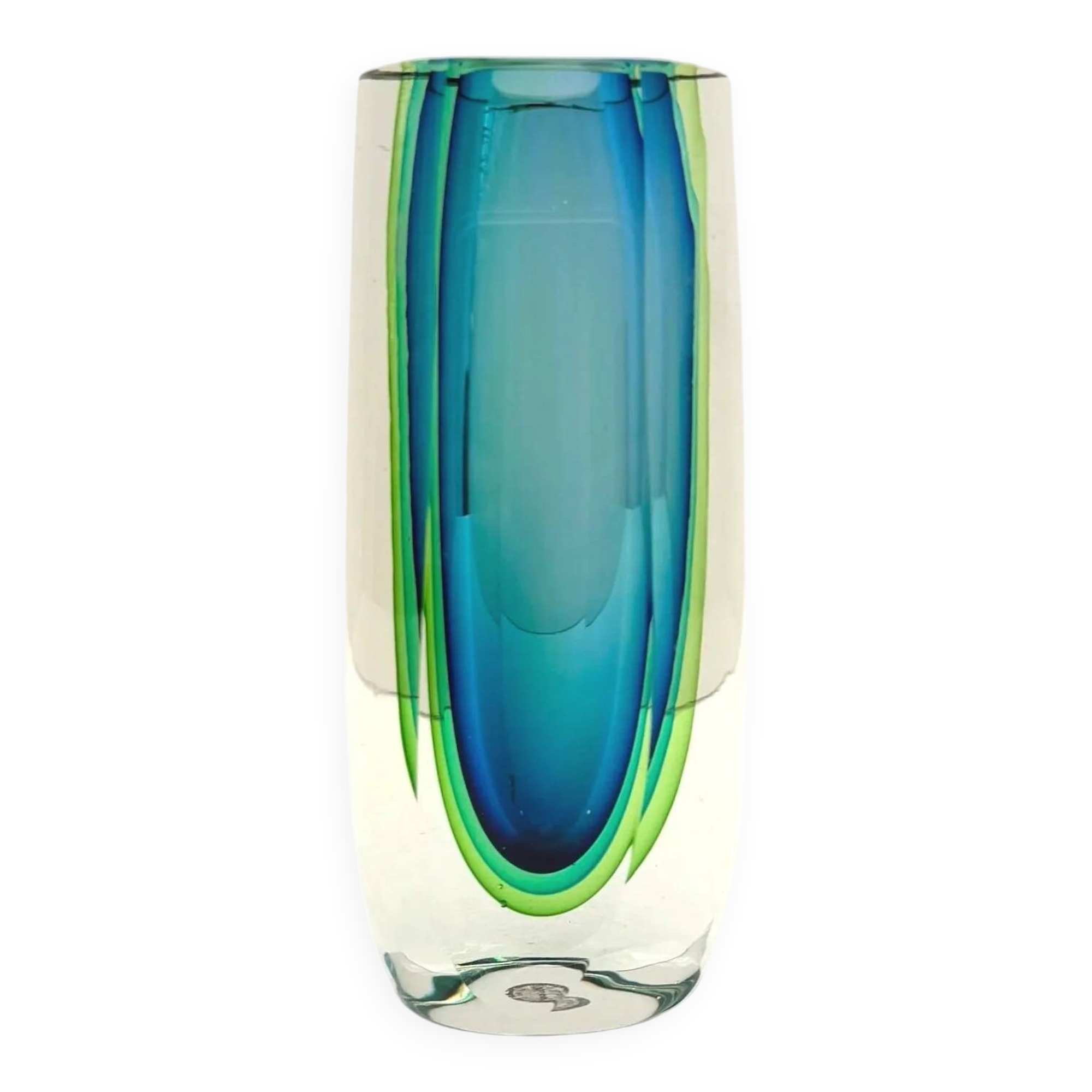Sommerso Vase - Murano blown glass, Italy 1980