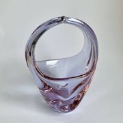 Vintage Art Glass Basket by Miroslav Klinger, 1960s