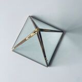 Brass and glass pyramid