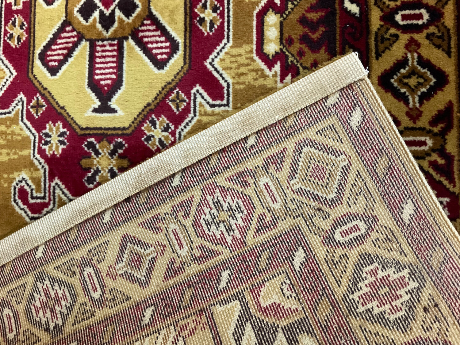 Vintage pure wool carpet 244x83