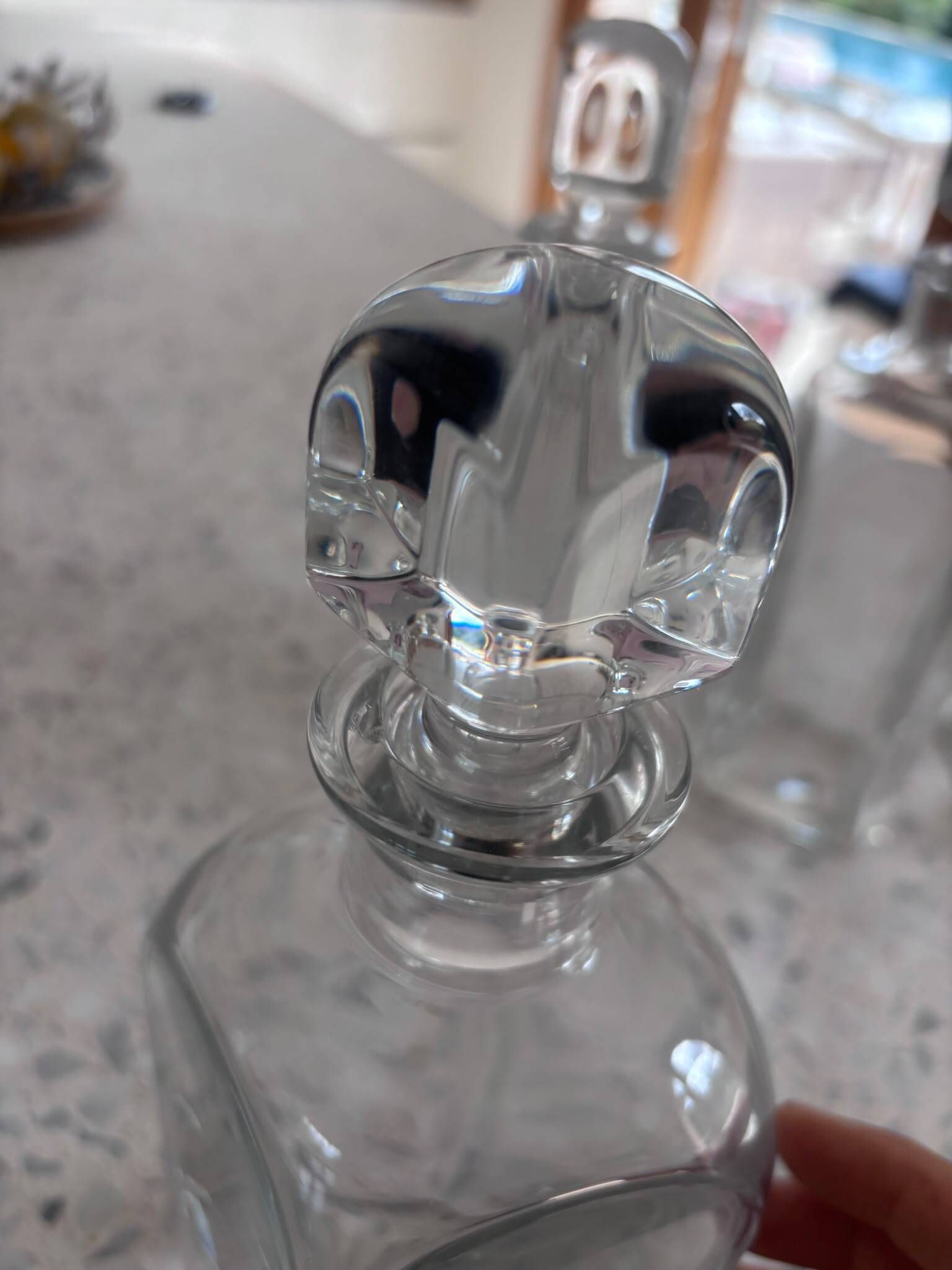 Set 4 Baccarat crystal whisky carafes. Rare Vologne model, created in 1995.