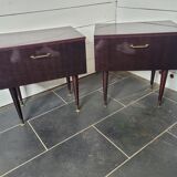 Pair of mahogany bedside tables