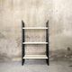 Vintage shelf in black and white wood