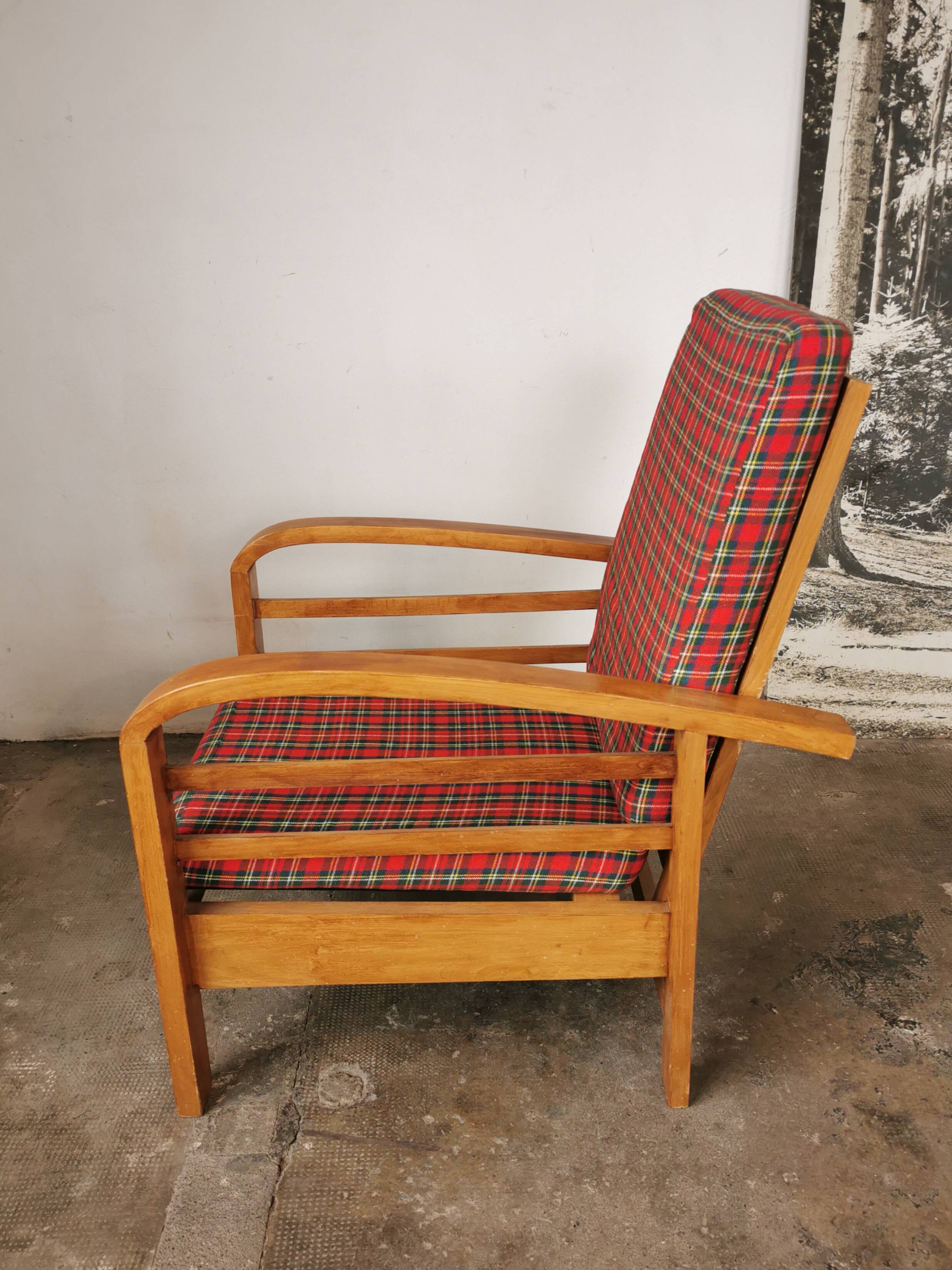 Vintage Scottish reclining armchair 1960s