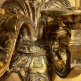 Pair of LXV style gilt bronze wall lights