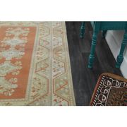 1970s Vintage Turkish Handmade Wool & Cotton Orange Area Rug 159x246