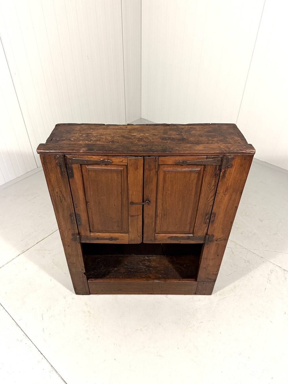 Small antique rustic wardrobe, circa 1880
