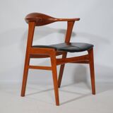 Armchair with Leather and Teak by ERIK KIRKEGAARD 1960s