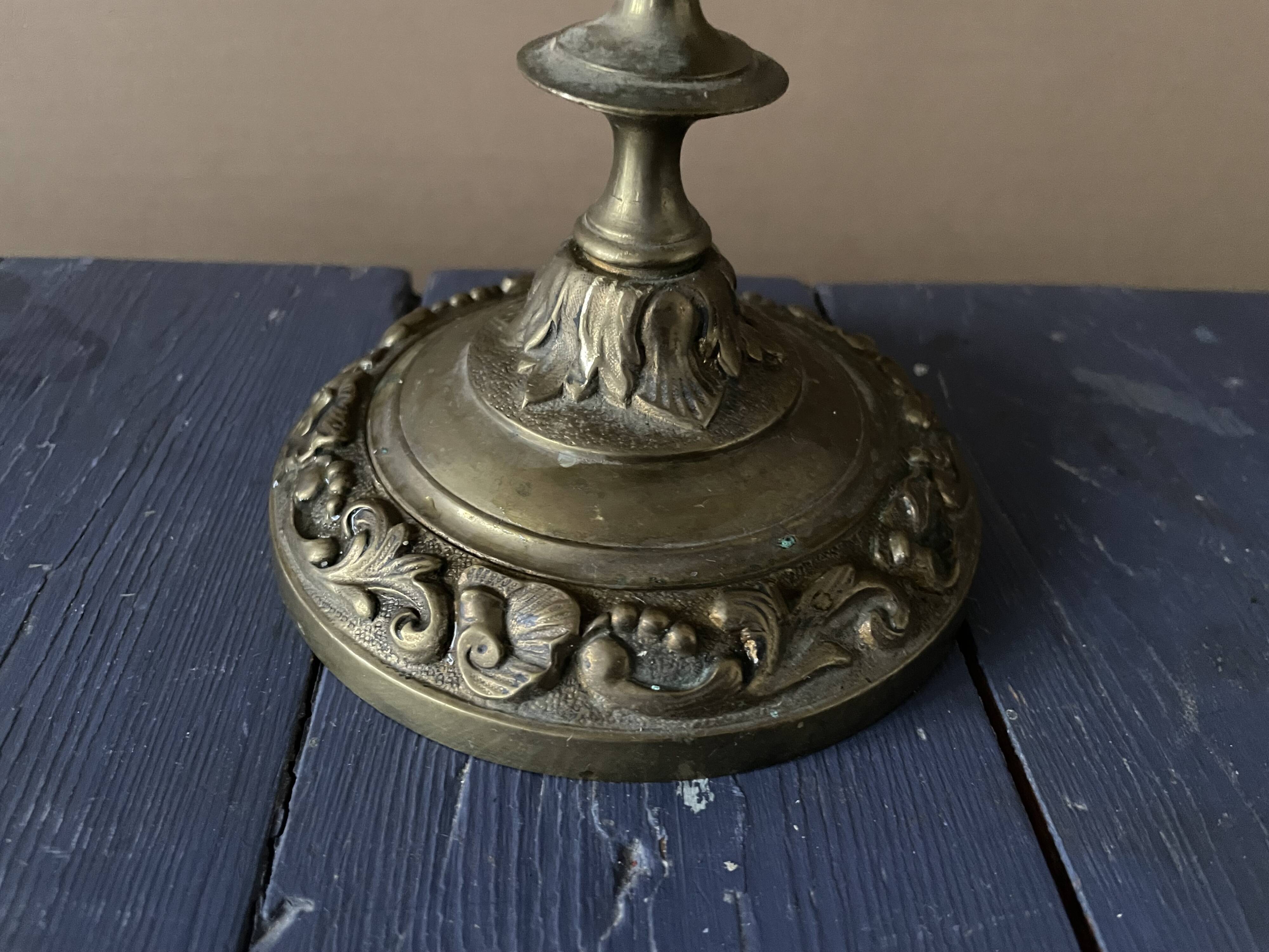 Old metal candlestick