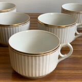 5 golden porcelain cups