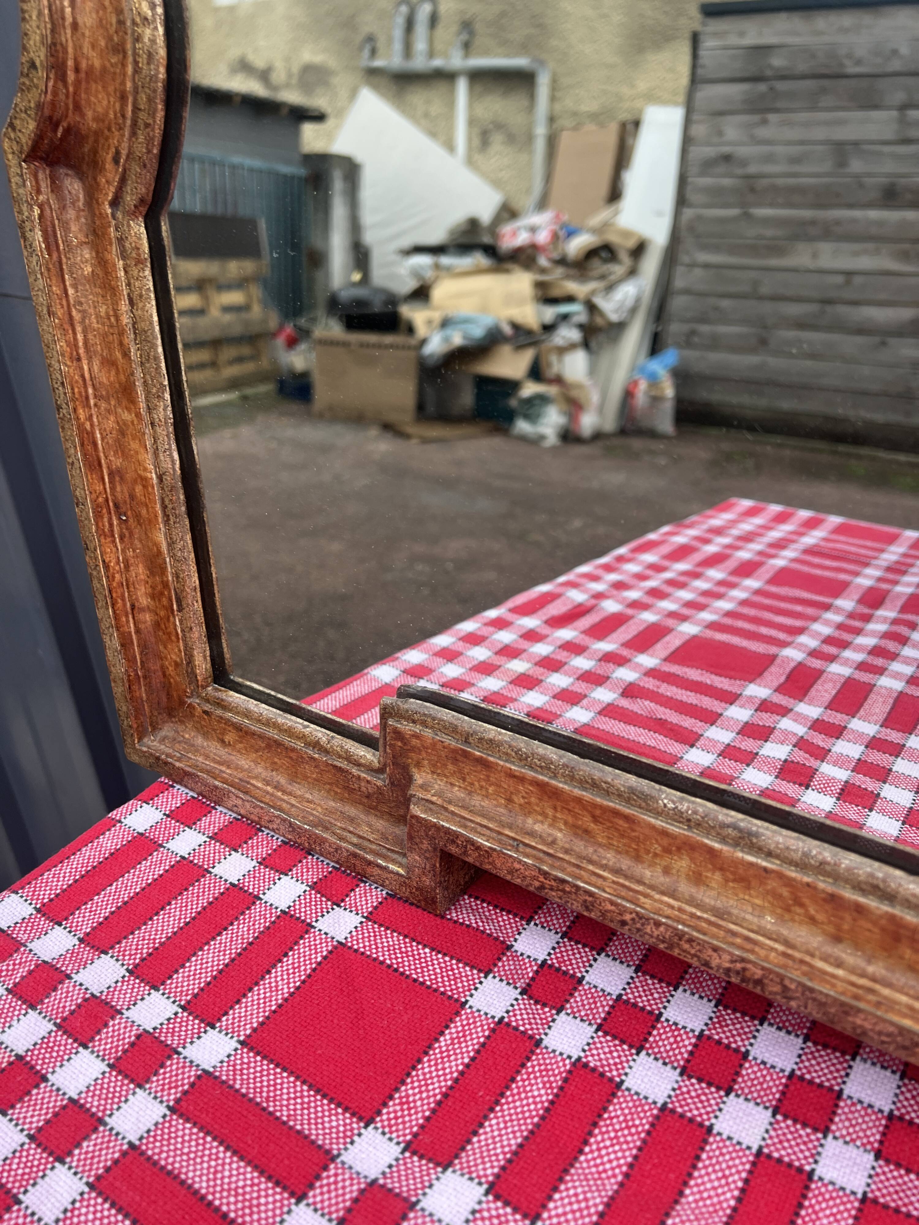 Wooden and stucco mirror, Dutch style