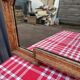 Wooden and stucco mirror, Dutch style
