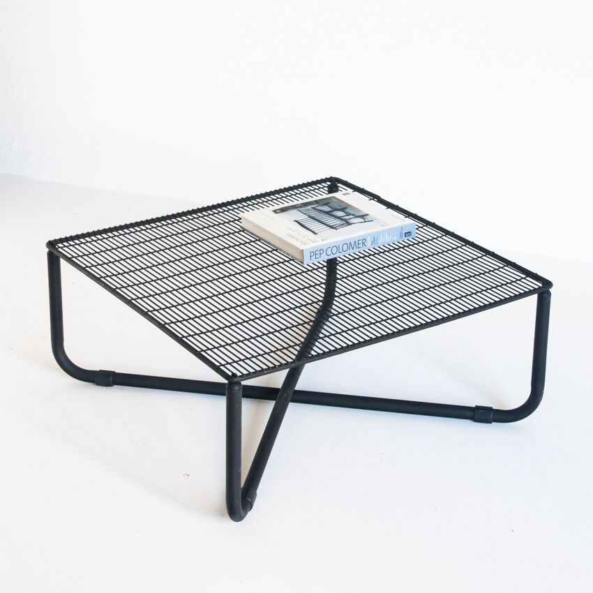 Vintage iron coffee table "Jarpen" by Niels Gammelgaard for Ikea, 1983
