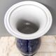 Blue and White Lacquered Ceramic Vase by Laveno Chinoiserie Style, Italy