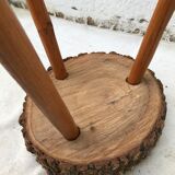 Raw wood stool