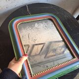 Small Louis Philippe colored patinated mirror