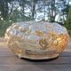 Héléna Tynell snail ceiling / wall light, iridescent amber 1960