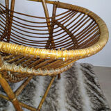 Berceau en rotin vintage