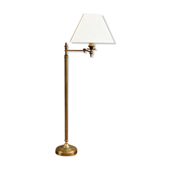 Articulated brass floor lamp