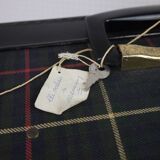 Green scottish fabric case with key