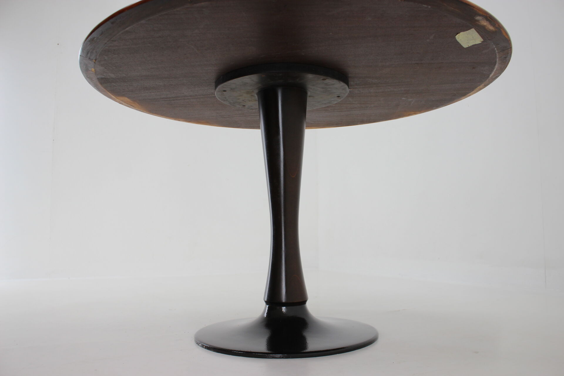 1960s Walnut Round Dining Table,Czechoslovakia