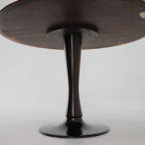 1960s Walnut Round Dining Table,Czechoslovakia
