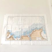 Ancient map Brittany St Malo Dinard and its surroundings 105 x 75cm
