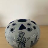 Vintage Nevers earthenware flower vase