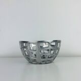 Vintage Brutalist Aluminum Fruit Bowl