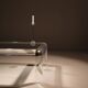 Rectangular Lucite & Brass Coffee Table | Europe 1970s