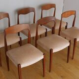 6 candinave teak chairs from the 60s