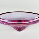 1960s Art Glass Bowl by Glass Designer Miloslav Klinger, Czechoslovakia