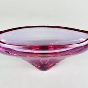 1960s Art Glass Bowl by Glass Designer Miloslav Klinger, Czechoslovakia