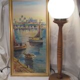 Opaline globe lamp