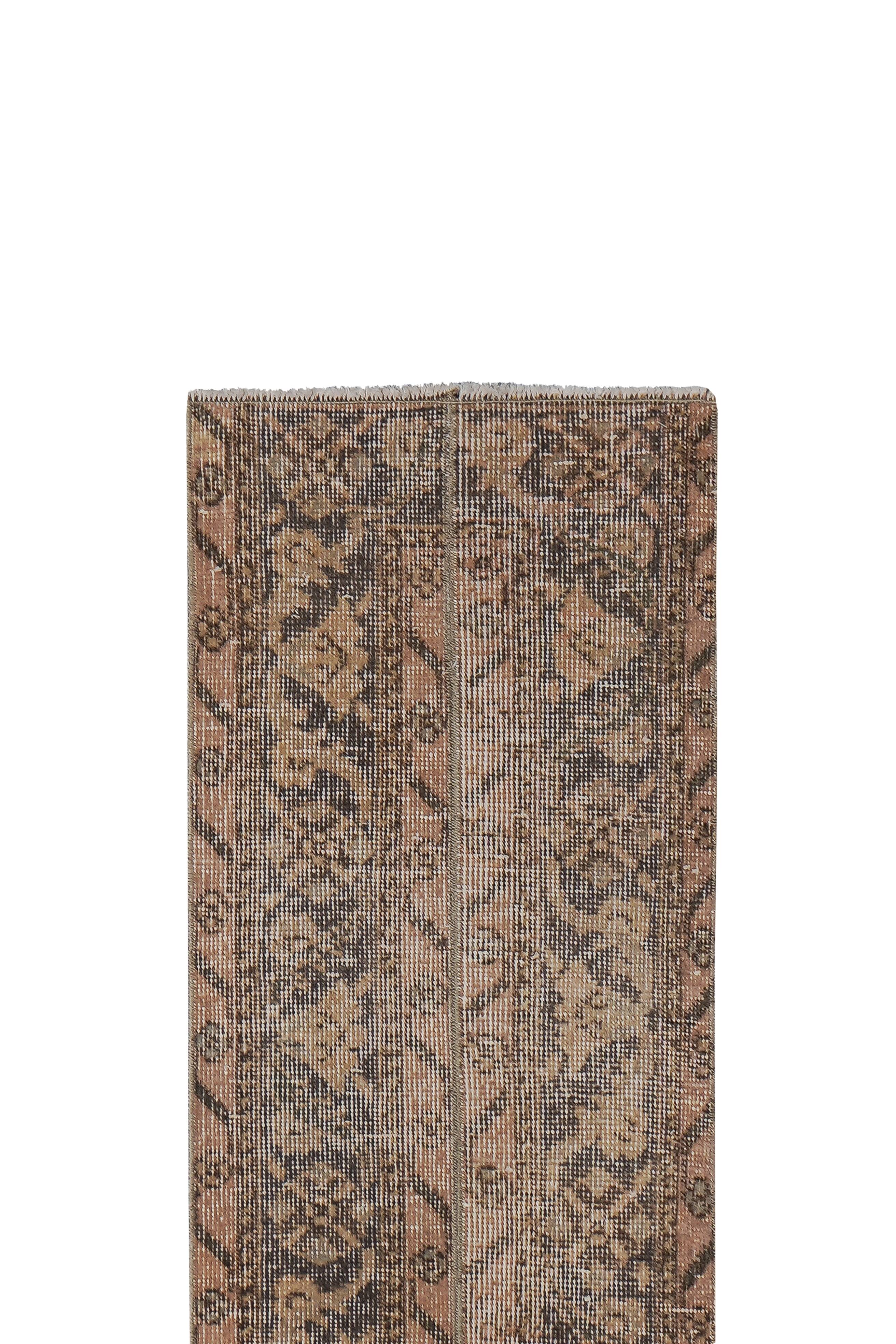 Vintage Turkish Oushak Rug Handwoven 40x711 cm